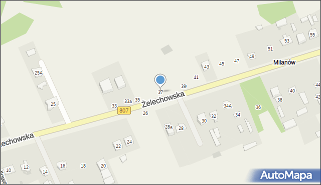 Sobolew, Żelechowska, 37, mapa Sobolew