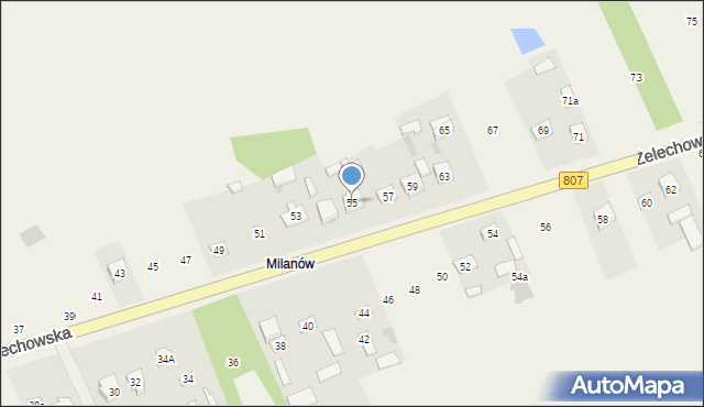 Sobolew, Żelechowska, 55, mapa Sobolew