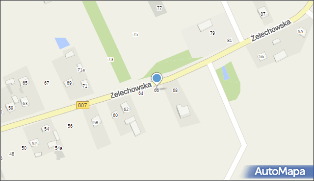 Sobolew, Żelechowska, 66, mapa Sobolew