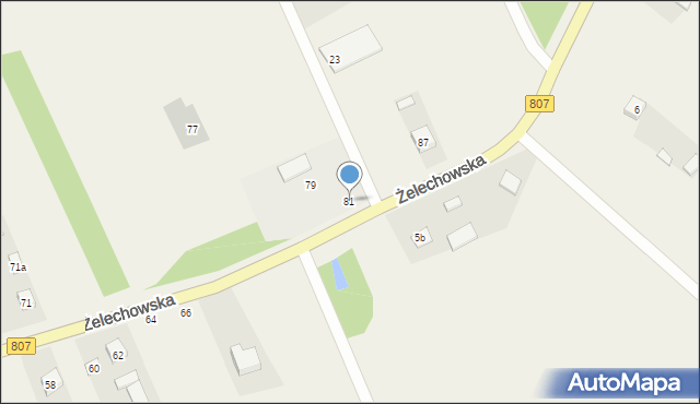 Sobolew, Żelechowska, 81, mapa Sobolew