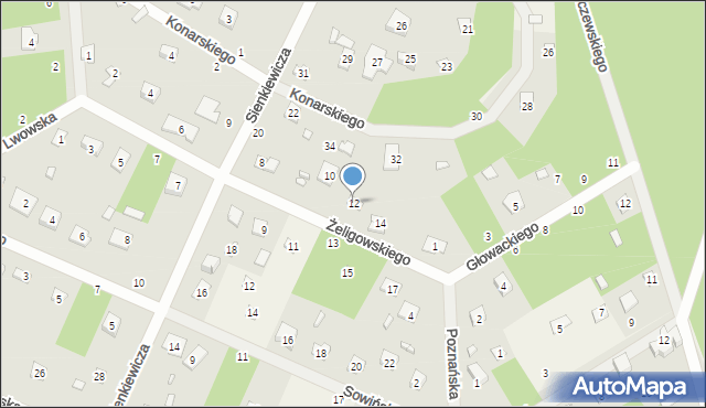 Sokolniki-Las, Żeligowskiego Lucjana, gen., 12, mapa Sokolniki-Las