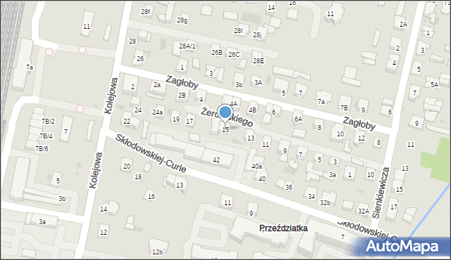 Sokołów Podlaski, Żeromskiego Stefana, 15, mapa Sokołów Podlaski