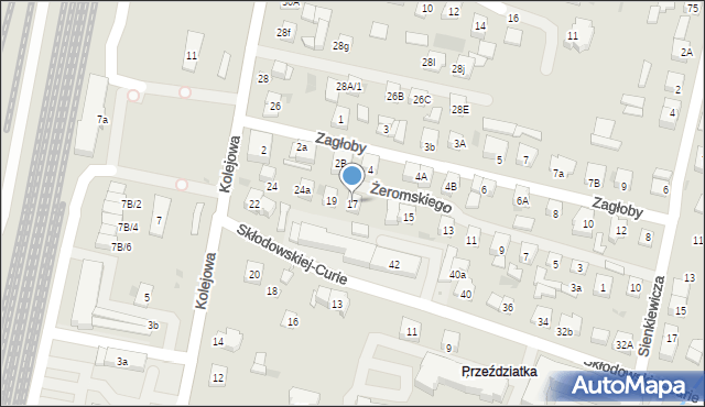 Sokołów Podlaski, Żeromskiego Stefana, 17, mapa Sokołów Podlaski