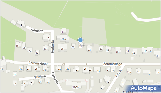Sopot, Żeromskiego Stefana, 24, mapa Sopotu