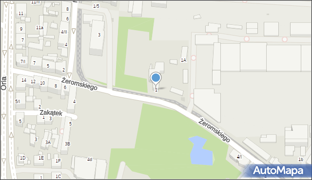 Sosnowiec, Żeromskiego Stefana, 1, mapa Sosnowca