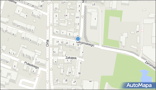 Sosnowiec, Żeromskiego Stefana, 6, mapa Sosnowca