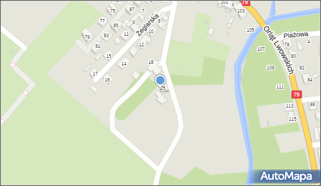 Sosnowiec, Żeglarska, 26, mapa Sosnowca