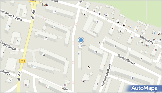 Starachowice, Żeromskiego Stefana, 11, mapa Starachowic