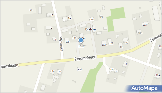 Strawczyn, Żeromskiego Stefana, 104a, mapa Strawczyn