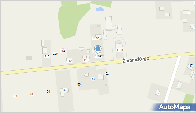 Strawczyn, Żeromskiego Stefana, 110A, mapa Strawczyn