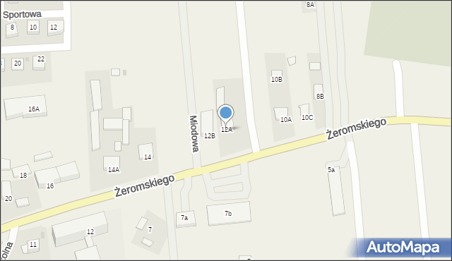 Strawczyn, Żeromskiego Stefana, 12A, mapa Strawczyn