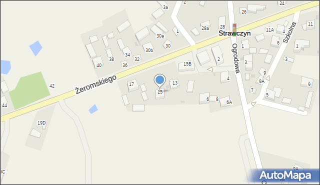 Strawczyn, Żeromskiego Stefana, 15, mapa Strawczyn