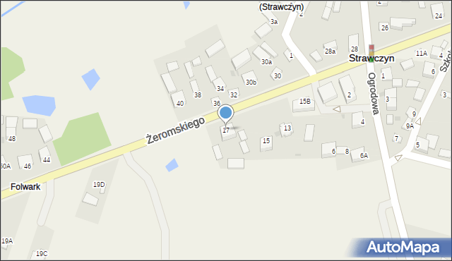 Strawczyn, Żeromskiego Stefana, 17, mapa Strawczyn