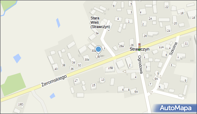Strawczyn, Żeromskiego Stefana, 30, mapa Strawczyn