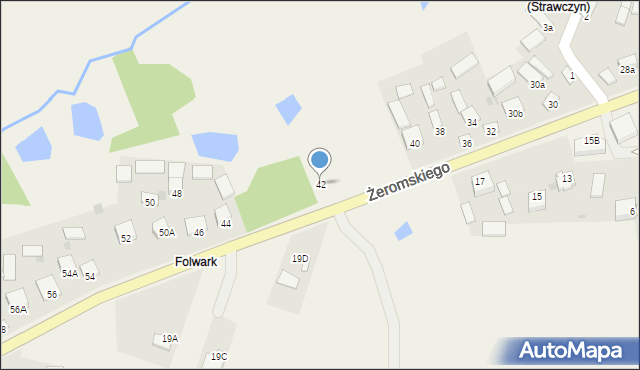 Strawczyn, Żeromskiego Stefana, 42, mapa Strawczyn