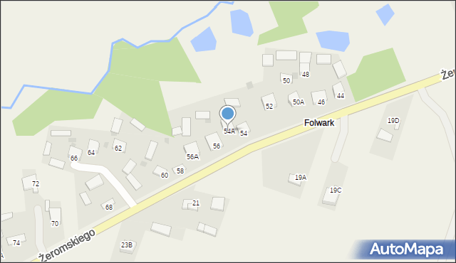 Strawczyn, Żeromskiego Stefana, 54A, mapa Strawczyn