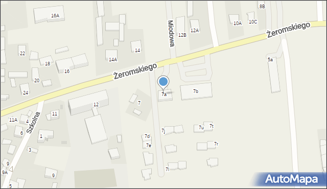 Strawczyn, Żeromskiego Stefana, 7a, mapa Strawczyn