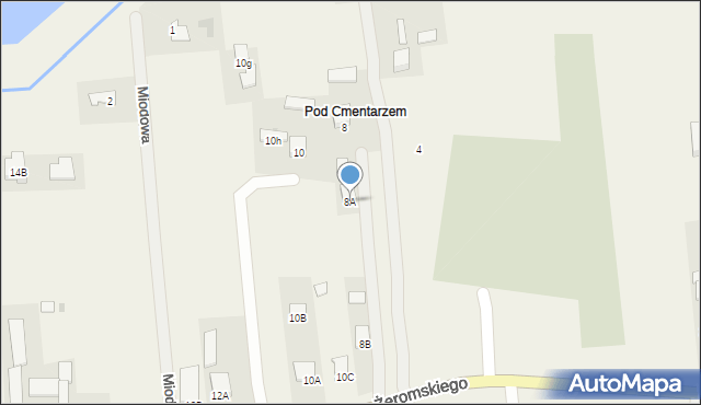 Strawczyn, Żeromskiego Stefana, 8A, mapa Strawczyn