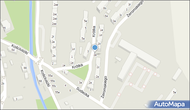 Stronie Śląskie, Żeromskiego Stefana, 1a, mapa Stronie Śląskie