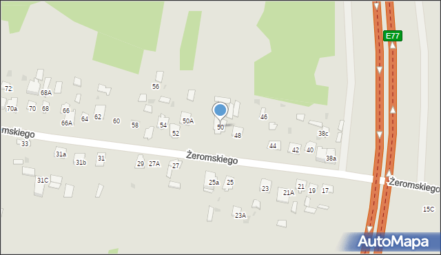 Suchedniów, Żeromskiego Stefana, 50, mapa Suchedniów