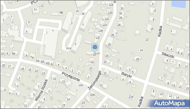 Sulechów, Żeromskiego Stefana, 12I, mapa Sulechów