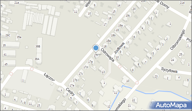 Sulechów, Żeromskiego Stefana, 17f, mapa Sulechów