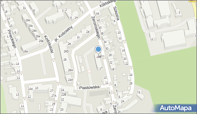 Sulęcin, Żeromskiego Stefana, 19B, mapa Sulęcin