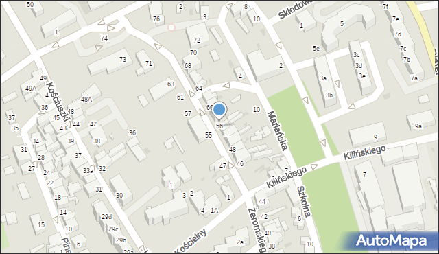 Sulęcin, Żeromskiego Stefana, 56, mapa Sulęcin