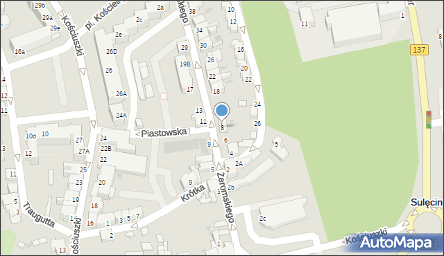 Sulęcin, Żeromskiego Stefana, 8, mapa Sulęcin