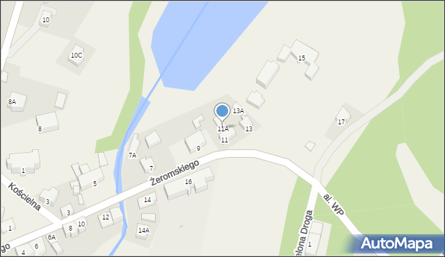 Sulęczyno, Żeromskiego Stefana, 11A, mapa Sulęczyno