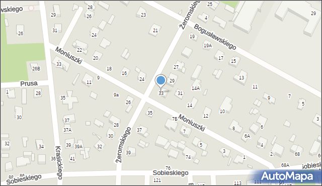 Sulejówek, Żeromskiego Stefana, 33, mapa Sulejówek