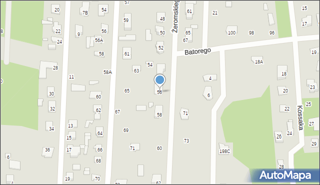 Sulejówek, Żeromskiego Stefana, 56, mapa Sulejówek