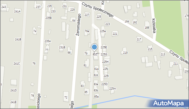 Sulejówek, Żeromskiego Stefana, 81C, mapa Sulejówek