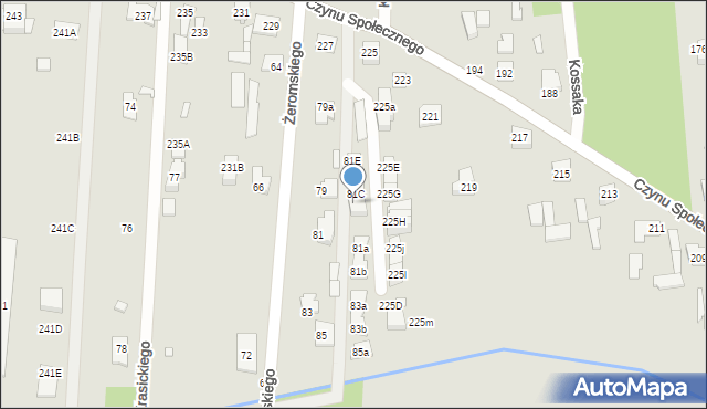 Sulejówek, Żeromskiego Stefana, 81D, mapa Sulejówek