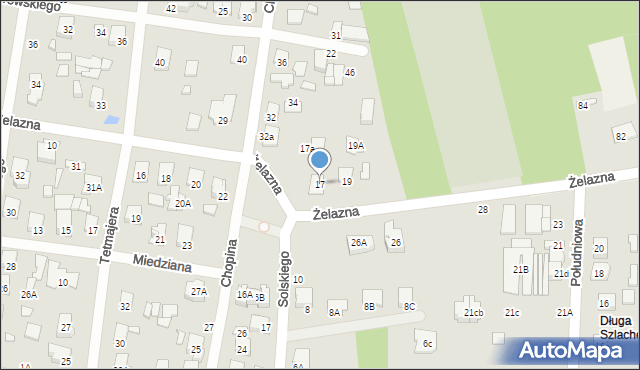 Sulejówek, Żelazna, 17, mapa Sulejówek