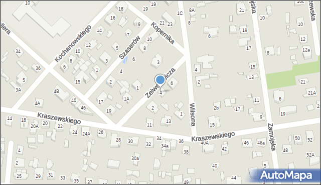 Sulejówek, Zelwerowicza, 4, mapa Sulejówek