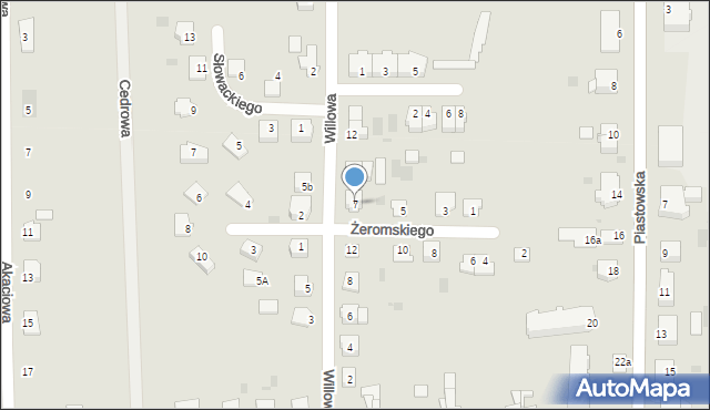 Susz, Żeromskiego Stefana, 7, mapa Susz