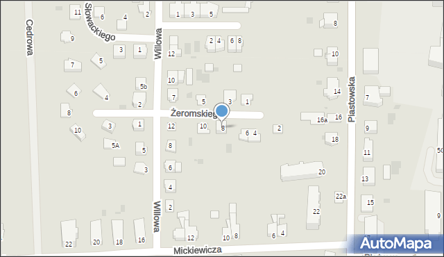 Susz, Żeromskiego Stefana, 8, mapa Susz