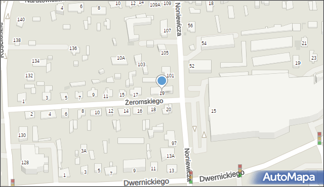 Suwałki, Żeromskiego Stefana, 19, mapa Suwałk