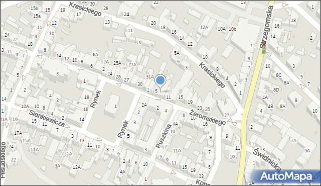 Świebodzice, Żeromskiego Stefana, 7, mapa Świebodzice