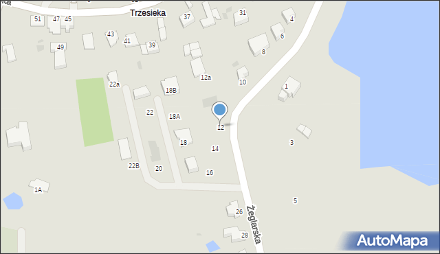 Szczecinek, Żeglarska, 12, mapa Szczecinek