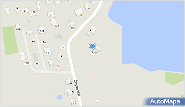 Szczecinek, Żeglarska, 3, mapa Szczecinek