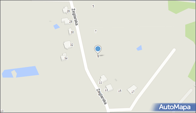 Szczecinek, Żeglarska, 9, mapa Szczecinek