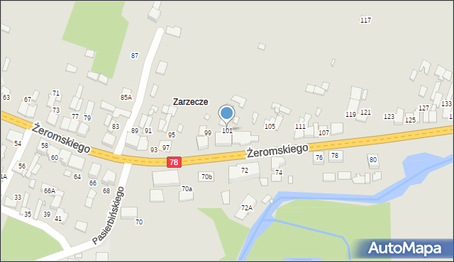 Szczekociny, Żeromskiego Stefana, 101, mapa Szczekociny