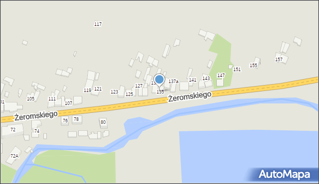Szczekociny, Żeromskiego Stefana, 135, mapa Szczekociny