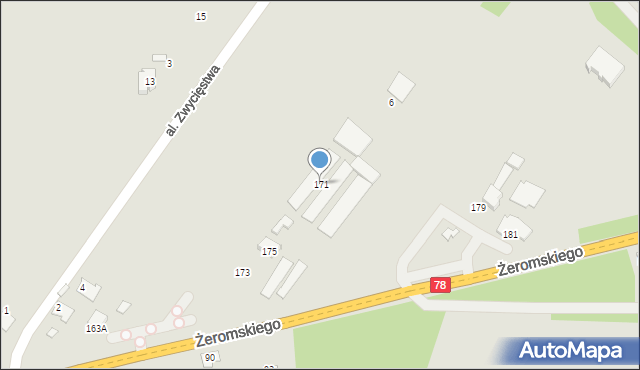 Szczekociny, Żeromskiego Stefana, 171, mapa Szczekociny