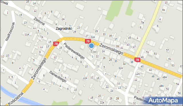 Szczekociny, Żeromskiego Stefana, 20, mapa Szczekociny