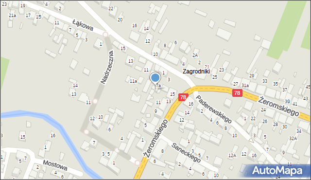 Szczekociny, Żeromskiego Stefana, 21a, mapa Szczekociny