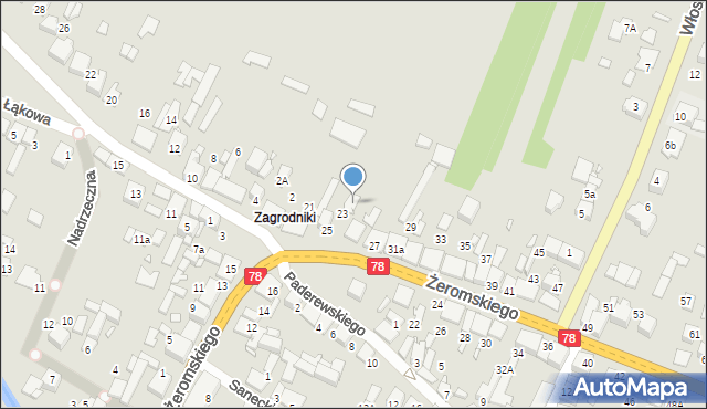 Szczekociny, Żeromskiego Stefana, 25A, mapa Szczekociny
