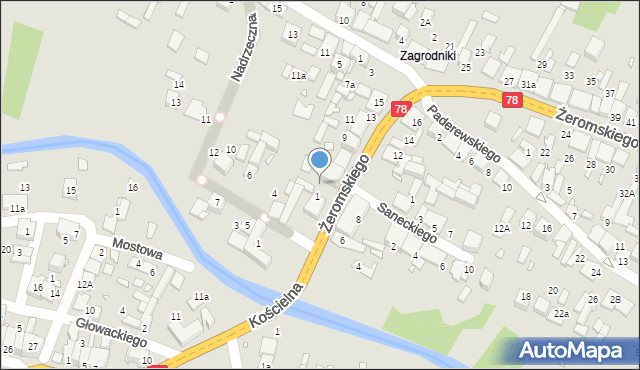 Szczekociny, Żeromskiego Stefana, 3, mapa Szczekociny